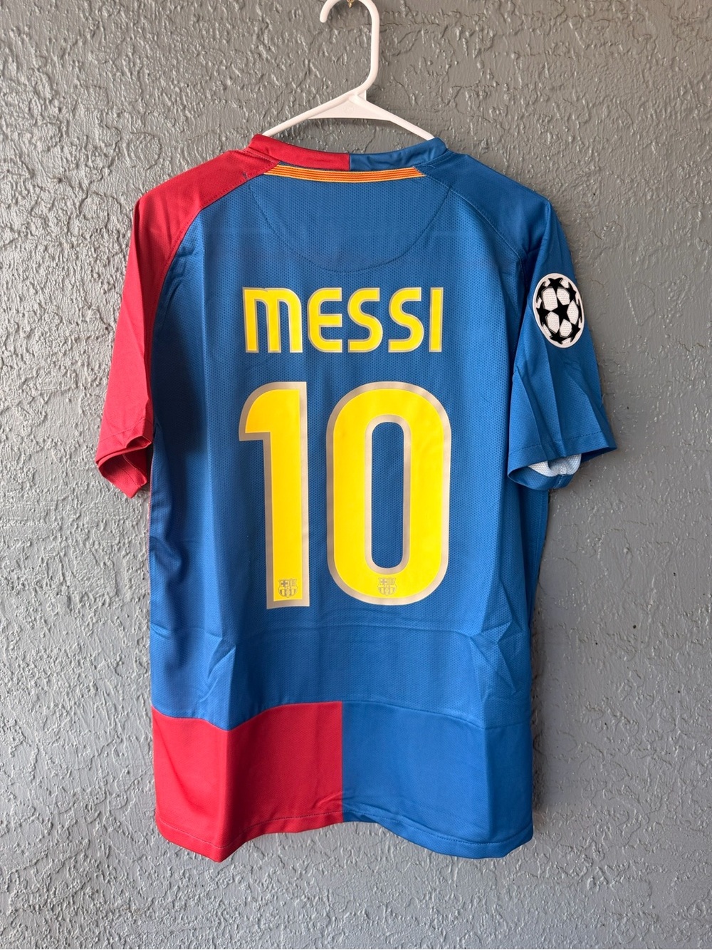 Barcelona Messi Final 2009 Home Soccer Jersey Regular Men Size